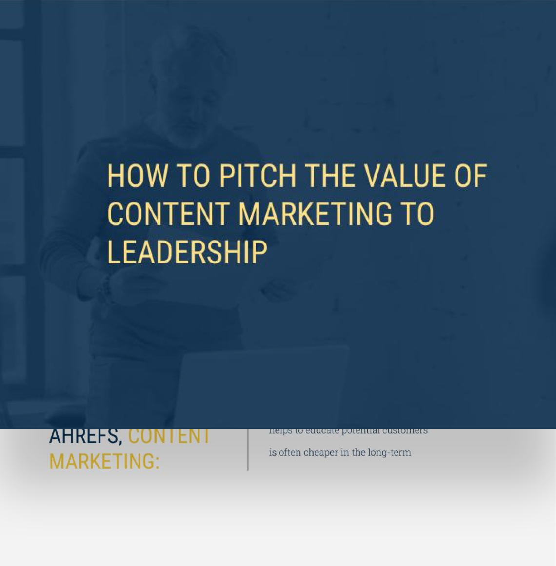 Pitching Content Marketing Deck